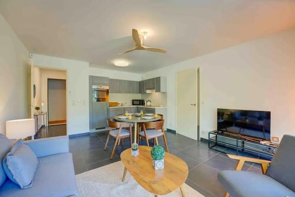 Stylish 1Bdr Apt W/Huge Balcony/Shared Roof Pool Cannes 0*,  Frankrike